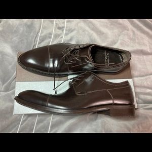 Johnston & Murphy chestnut leather derbys
